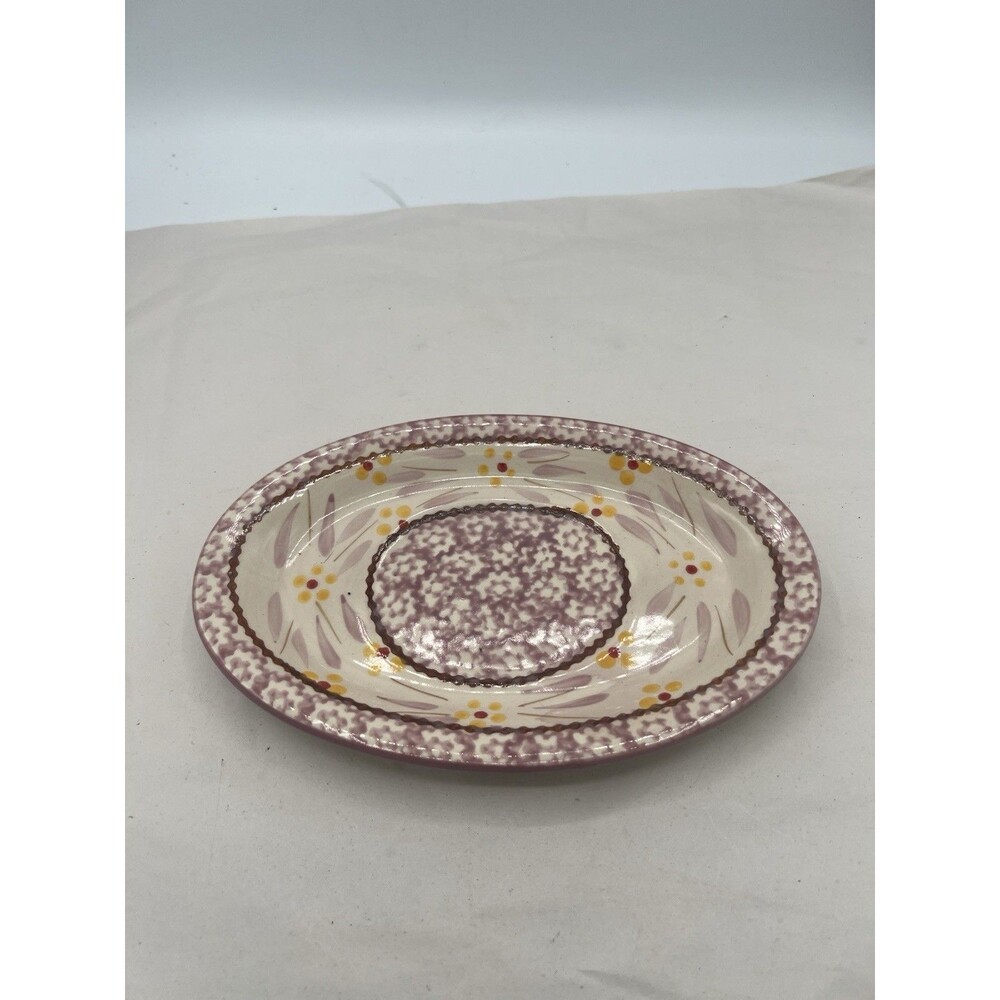 Temptations By Tara Old World Pink Lilac  8” Oval Plate